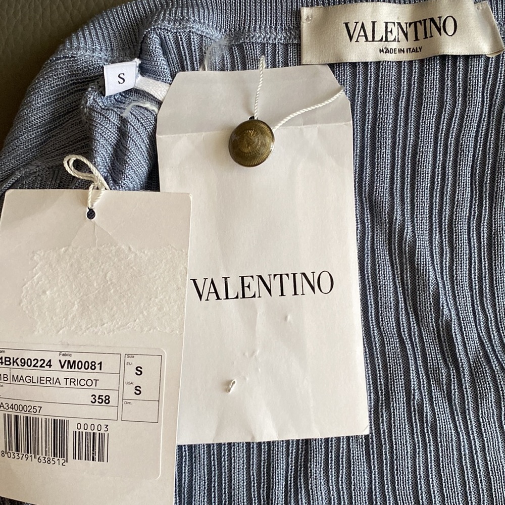 NWT Auth VALENTINO knitted TOP/Sweater/blouse 100% Silk sz S/6-US/42 Italy - Picture 9 of 9